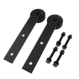 Max 2pcs Black Steel Sliding Barn Wood Door Roller Hardware Replacement Hanger E - Aladdin Shoppers