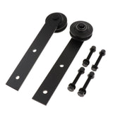 Max 2pcs Black Steel Sliding Barn Wood Door Roller Hardware Replacement Hanger E - Aladdin Shoppers