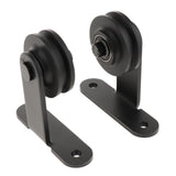 Max 2pcs Black Steel Sliding Barn Wood Door Roller Hardware Replacement Hanger F - Aladdin Shoppers