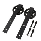 Max 2pcs Black Steel Sliding Barn Wood Door Roller Hardware Replacement Hanger G - Aladdin Shoppers