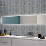 Max 4Pcs Self Adhesive Mosaic Brick Pattern Vinyl Tile Sticker Wall Paper Panels n - Aladdin Shoppers