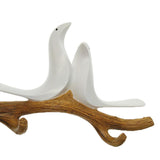 Max Wall Mounted Resin Coat Robe Hook Birds Stand on Branch Hanger Rack White B - Aladdin Shoppers