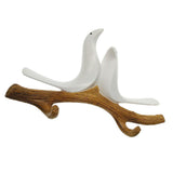 Max Wall Mounted Resin Coat Robe Hook Birds Stand on Branch Hanger Rack White B - Aladdin Shoppers