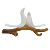Max Wall Mounted Resin Coat Robe Hook Birds Stand on Branch Hanger Rack White B - Aladdin Shoppers