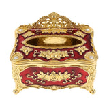 Max European Style Acrylic Tissue Box Luxury Facial Case Holder Golden Red - Aladdin Shoppers
