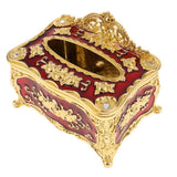 Max European Style Acrylic Tissue Box Luxury Facial Case Holder Golden Red - Aladdin Shoppers