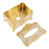 Max European Style Acrylic Tissue Box Luxury Facial Case Holder Golden White - Aladdin Shoppers