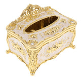 Max European Style Acrylic Tissue Box Luxury Facial Case Holder Golden White - Aladdin Shoppers