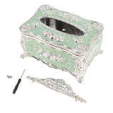 Max European Style Acrylic Tissue Box Luxury Facial Case Holder Sliver Green - Aladdin Shoppers