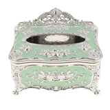 Max European Style Acrylic Tissue Box Luxury Facial Case Holder Sliver Green - Aladdin Shoppers