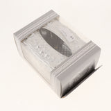 Max European Style Acrylic Tissue Box Luxury Facial Case Holder Sliver White