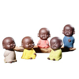 Max Small Mini Buddha Statue Monk Figurine Tea pet Decorative Ornaments Yellow - Aladdin Shoppers