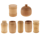 Bamboo Round Tea Jar Candies Container Teaware Coffee Kitchen Canister a