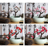 Fake Plum Blossom Artificial Flowers Indoor Outdoor Table Decor Light Pink