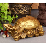 Chinese Fengshui Dragons Tortoise Mascot Figurines Luck Charm Turtle