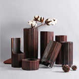 Maxbell Japanese Style Bamboo Flower Vase Antique DIY Hydroponics Plant Vase 07