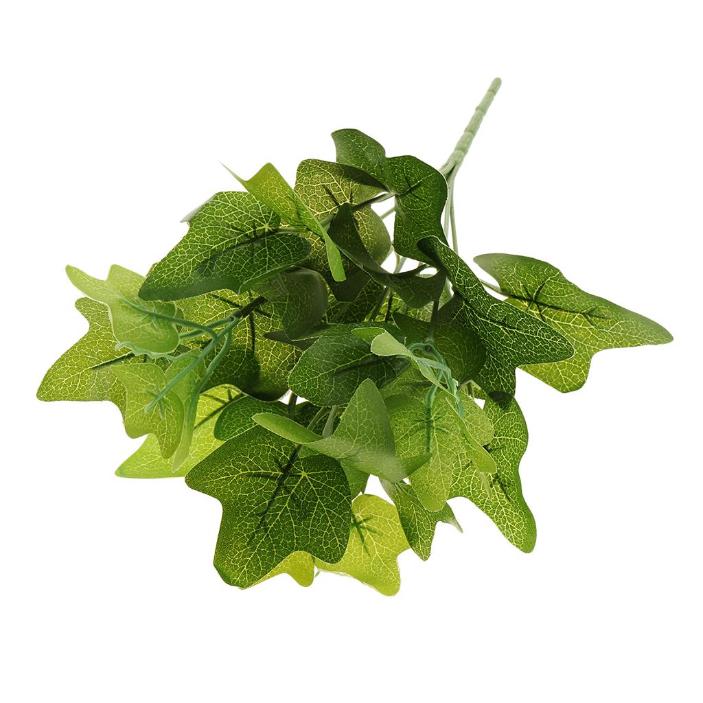 Artificial Plastic Foliage Plant Leaves Home Garden Yard Floral Decor M