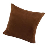 Solid Color Suede Velvet Pillow Cover Throw Pillow Case Brown-60x60cm