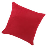 Solid Color Suede Velvet Pillow Cover Throw Pillow Case Red-45x45cm