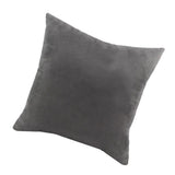 Soft Velvet Pillow Cover Solid Color Throw Pillow Case Gray-45x45cm