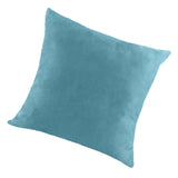 Soft Velvet Pillow Cover Solid Color Throw Pillow Case Light Blue-45x45cm