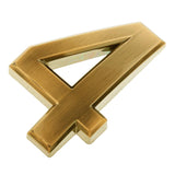 Golden Plastic Self-Adhesive Door Number Sign Plaque Sticky Numeric Digit Number 4