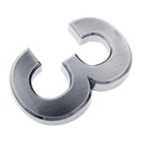 Silver Plastic Self-Adhesive Door Number Sign Sticky Numeric Digit Number 3