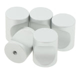 Max 5pack Cylindroid Drawer Pull Handle Door Cabinet Knobs White-23x18mm - Aladdin Shoppers