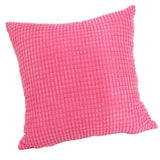 Max Solid Color Corduroy Pillow Case Square Sofa Cushion Cover Rose Red - Aladdin Shoppers