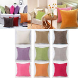 Max Solid Color Corduroy Pillow Case Square Sofa Cushion Cover Creamy-white - Aladdin Shoppers