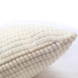 Max Solid Color Corduroy Pillow Case Square Sofa Cushion Cover Creamy-white - Aladdin Shoppers