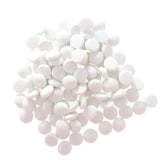 100Pcs Flat Glass Marble Pebbles Vase Fillers Decor Mixed Color Cream White