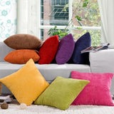 Soft Velvet Throw Pillow Cover Velvet Cushion Cover Pillowcase Purple 50 x 50cm