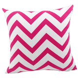 Max Canvas Stripe Printed Throw Pillow Cover Cushion Cover Pillowcase 50cm Pink - Aladdin Shoppers