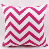 Max Canvas Stripe Printed Throw Pillow Cover Cushion Cover Pillowcase 50cm Pink - Aladdin Shoppers