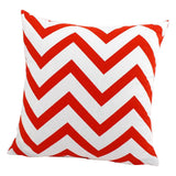 Canvas Stripe Printed Throw Pillow Cover Cushion Cover Pillowcase 50cm Orange