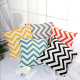 Max Canvas Stripe Printed Throw Pillow Cover Cushion Cover Pillowcase 60cm Orange - Aladdin Shoppers