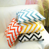 Max Canvas Stripe Printed Throw Pillow Cover Cushion Cover Pillowcase 60cm Orange - Aladdin Shoppers