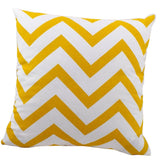 Canvas Stripe Printed Throw Pillow Cover Cushion Cover Pillowcase 50cm Yellow