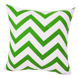 Canvas Stripe Printed Throw Pillow Cover Cushion Cover Pillowcase 60cm Green