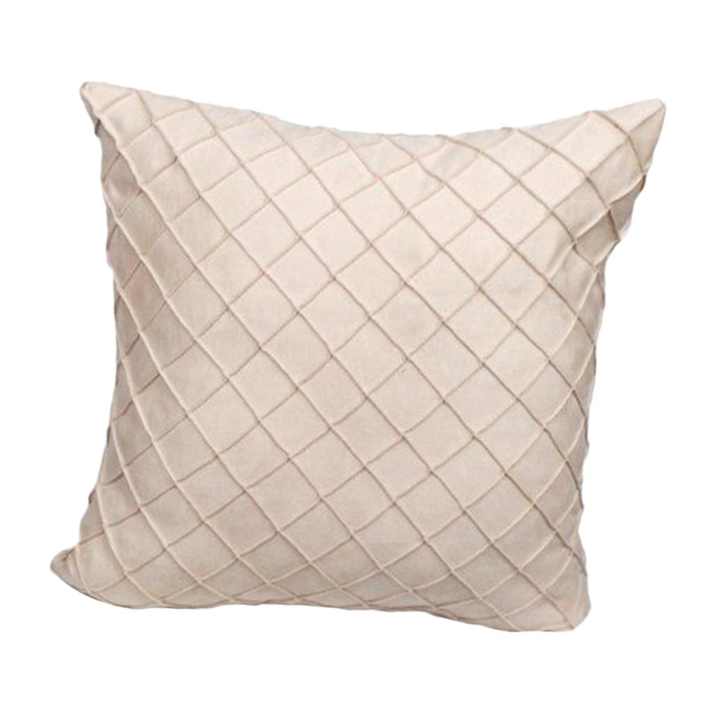 Soft Velvet Soild Decorative Square Throw Pillow Covers Creamy White-45x45cm