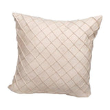 Soft Velvet Soild Decorative Square Throw Pillow Covers Creamy White-45x45cm