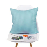 Suede Square Throw Pillow Case Sofa Bed Waist Cushion Cover Light Blue 45cm