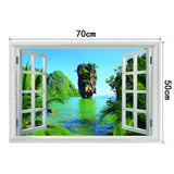 3D Window View Scenery Wall Stickers Vinyl Art Mural Decal Home Room Decor F