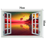 3D Window View Scenery Wall Stickers Vinyl Art Mural Decal Home Room Decor K