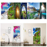 Max 2pcs 3D Removable Art Door Murals Decals Wall Stickers for Home DIY Decor S1 - Aladdin Shoppers