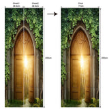 Max 2pcs 3D Removable Art Door Murals Decals Wall Stickers for Home DIY Decor S1 - Aladdin Shoppers