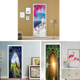 Max 2pcs 3D Removable Art Door Murals Decals Wall Stickers for Home DIY Decor S1 - Aladdin Shoppers
