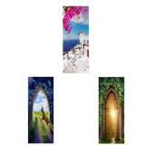 Max 2pcs 3D Removable Art Door Murals Decals Wall Stickers for Home DIY Decor S1 - Aladdin Shoppers