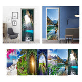 Max 2pcs 3D Removable Art Door Murals Decals Wall Stickers for Home DIY Decor S1 - Aladdin Shoppers